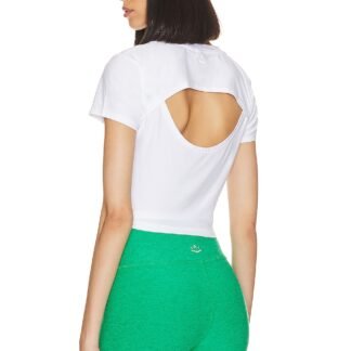 Featherweight Cropped Open Back Tee
