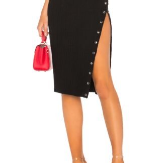 Kristy Ribbed Snap Skirt