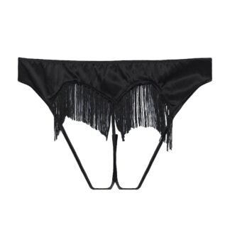 Heart Shaped Ouvert Panty W/ Fringe