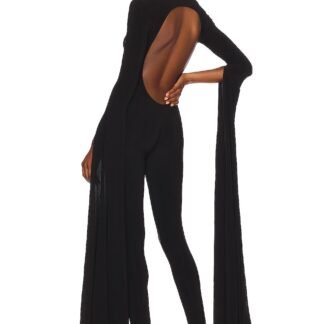 Ribbon Sleeve Jumsuit