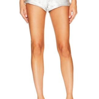 X EcoChic Revenge Metallic Leather Bandit Short In Silver