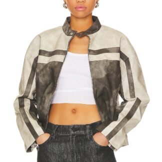Katrina Faux Leather Moto Jacket