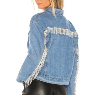 Raya Rhinestone Fringe Jacket